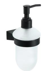 Дозатор Fixsen Trend для жидкого мыла, 200 мл, черный матовый/матовое стекло, настенный