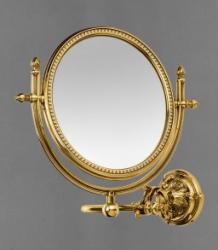 Зеркало Art&Max Barocco, двустороннее, косметическое/увеличительное, без подсветки, круглое, цвет: хром, с увеличением, для ванной, настенное, поворотное/наклоняемое