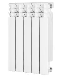 Радиатор RADENA 500/85, 5 секций, алюминиевый, панельный, боковое подключение, для отопления квартиры, дома, мощность 975 Вт, настенный/напольный, цвет белый