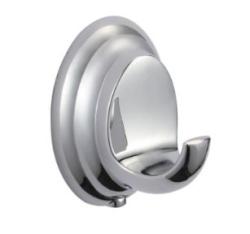 Крючок одинарный Ekko настенный, металлический, форма округлая, для полотенец/халатов в ванную/туалет/душевую кабину, цвет хром