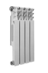 Радиатор отопления Azario BM500/80 (4 секции) биметаллический, цвет: белый, секционный, боковое подключение, для квартиры, водяной, мощность 528 Вт, настенный