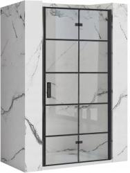 Душевая дверь REA MOLIER 80х190 см прозрачное стекло/профиль черный в нишу, открывание правое/левое, прозрачное закаленное стекло, складная, профиль черный, прямоугольная (душевое ограждение без поддона)