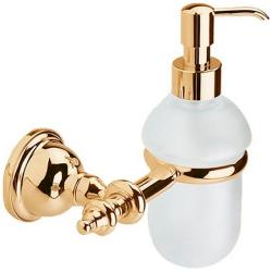 Дозатор для жидкого мыла Webert Ottocento, цвет золото/белый, емкость дозатора белая, для ванной/туалета, встраиваемый в стену, для ванной/туалета