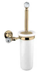 Ершик Cezares OLIMP, настенный, цвет бронза, с крышкой, латунь/латунный, крышка, округлый, для туалета/унитаза