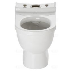 Чаша для унитаза-компакт Duravit Starck 3 43х36х65,5 см, напольный, цвет белый, санфарфор, овальный, горизонтальный (в стену) выпуск, под компакт бачок, ободковый, без сиденья, для туалета/ванной комнаты