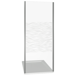 Душевая перегородка BAS Infinity SP-100-W-CH, 100х185 см, прозрачное стекло с рисунком, правое/левое, универсальное, прозрачное закаленное стекло, профиль хром, прямоугольная