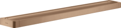 Полотенцедержатель Axor Universal, одинарный, настенный, неповоротный, 89,4 см, металлический, форма прямоугольная, для полотенец, в ванную/туалет/душевую кабину, цвет шлифованное красное золото, рейлинг/поручень, к стене