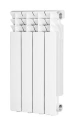Радиатор RADENA 500/100, 4 секции, алюминиевый, панельный, боковое подключение, для отопления квартиры, дома, мощность 784 Вт, настенный/напольный, цвет белый