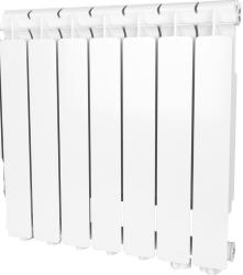Радиатор STOUT BRAVO 500/7 алюминиевый, панельный, боковое подключение, для отопления квартиры, дома, водяные, мощность 1225 Вт, настенный, цвет белый