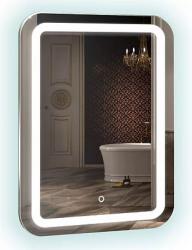 Зеркало Azario Мальта, 55х80 см, с LED/ЛЕД-подсветкой, с диммером, с подогревом, Bluetooth, прямоугольное, выключатель сенсорный, для ванны, навесное/подвесное/настенное