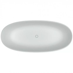 Ванна Riho Oval, 160х72 см, искусственный мрамор, цвет- белый, (без гидромассажа), овальная, левосторонняя/правосторонняя, левая/правая, отдельностоящая