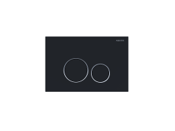 Кнопка смыва Aquatek Evolution NEW, прямоугольная, цвет: черный матовый, пластик, клавиша управления для сливного бачка, инсталляции унитаза, двойная, механическая, панель, универсальная, размер 245х165х12 мм