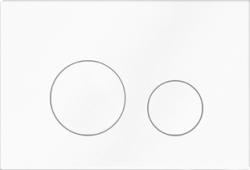 Кнопка смыва KK-POL M11, прямоугольная, цвет: белый матовый. пластик, клавиша управления для сливного бачка, инсталляции унитаза, двойная, механическая, панель, универсальная, размер 15х22х1,3 см
