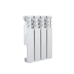 Радиатор отопления Azario BM350/80 (4 секции) биметаллический, цвет: белый, секционный, боковое подключение, для квартиры, водяной, мощность 380 Вт, настенный