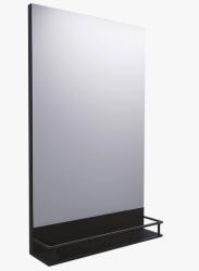 Зеркало GROSSMAN МЕТРИС 50, 50х80 см цвет рамы: черный, прямоугольное, с рамой, с полкой/полочкой, без подсветки, для ванны, без антизапотевания