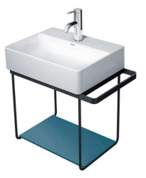 Полка Duravit DuraSquare для металлической консоли под раковину, размер 57х38 см, цвет: синий камень, стеклянная, прямоугольная, вставка, для раковины, в ванную комнату