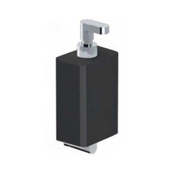 Дозатор для жидкого мыла Webert Living, цвет черный/белый, емкость дозатора белая, для ванной/туалета, встраиваемый в стену, для ванной/туалета