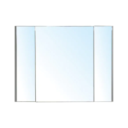 Зеркальный шкаф Azario Verona 100, 98х75х15 см, подвесной, цвет белый, зеркало, 3 распашные дверцы, прямоугольный, правый/левый, правосторонний/левосторонний