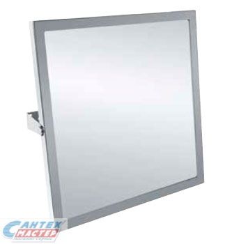 Зеркало Bemeta Help 60х60 с LED/ЛЕД-подсветкой, квадратная, цвет матовый хром, для ванны, навесное/подвесное/настенное, функции, светодиодное, размеры, сантехника