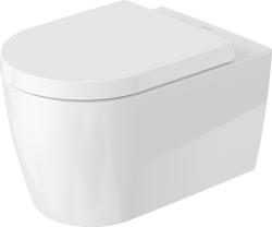 Унитаз Duravit ME by Starck 37х57 см, подвесной, цвет белый/белый шелковисто-матовый, санфарфор, овальный, горизонтальный (прямой) выпуск, под скрытый бачок/инсталляцию, ободковый, без сиденья, для туалета/ванной комнаты