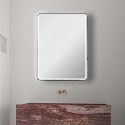 Зеркальный шкаф Azario Air 60 R, 60х80х14 см, с LED/ЛЕД-подсветкой, с подогревом, подвесной, цвет белый, зеркало, 1 распашная дверца, прямоугольный, правый, правосторонний