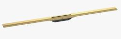 Решетка Hansgrohe RainDrain Flex 120, для пристенного монтажа, для душевого трапа, укорачиваемая, 120х6 см, цвет полированное золото, для душа в пол, нержавеющая сталь, прямоугольная