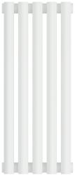 Радиатор отопления Сунержа Эстет-00 500х225 5 секций, цвет матовый белый, универсальное подключение, нержавеющая сталь, трубчатый
