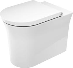 Унитаз Duravit White Tulip  37х58х42 см, напольный, приставной, цвет белый, санфарфор, овальный, горизонтальный (прямой) выпуск, под скрытый бачок, безободковый, без сиденья, для туалета/ванной комнаты