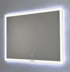 Зеркало GROSSMAN СLASSIC с LED подсветкой 100х80 см цвет: белый, прямоугольное, с LED/ЛЕД подсветкой по периметру, сенсорный выключатель,  для ванны, без антизапотевания