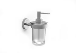 Дозатор жидкого мыла ROCA Twin настенный, металл/ стекло, хром, форма округлая, для мыла в ванную/туалет/душевую кабину 816703001