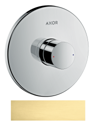 Смеситель для душа Axor Uno, однорычажный, с рукояткой zero, скрытого монтажа, керамический, настенный/встраиваемый, без излива, без шланга/лейки, круглый, латунь, цвет шлифованная медь, для душа/ванной