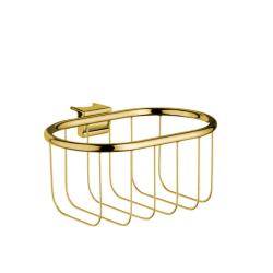 Мыльница/корзинка Axor Montreux 160/83 настенная, угловая, цвет: полированное золото, металлическая, прямоугольная, для душа/мыла, в ванную комнату