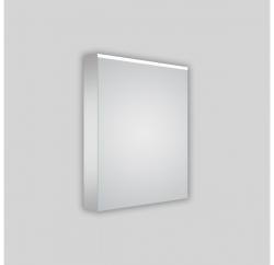 Зеркальный шкаф Azario Brest 50, 50х70х12 см, с LED/ЛЕД-подсветкой, подвесной, цвет серый, зеркало, 1 распашная дверца, прямоугольный, правый/левый, правосторонний/левосторонний