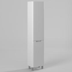 Пенал Briz Альби 40, 40х30х190 см, напольный, (правый), 1 распашная дверца/корзина, цвет белый глянцевый, в ванную комнату, правосторонний