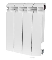 Радиатор STOUT ALPHA 350/4 биметаллический, панельный, боковое подключение, для отопления квартиры, дома, водяные, мощность 492 Вт, настенный, цвет белый