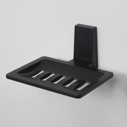 Мыльница WasserKRAFT Abens, настенная, цвет: черный, металл, прямоугольная, для мыла/душа/в ванную комнату, под кусковое мыло