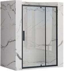 Душевая дверь REA RAPID SWING 110х195 см прозрачное стекло/профиль черный в нишу, открывание правое/левое, прозрачное закаленное стекло, распашная, профиль черный, прямоугольная (душевое ограждение без поддона)