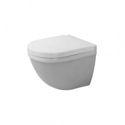 Унитаз Starck 3  36х48,5 см, подвесной, цвет белый, санфарфор, овальный, горизонтальный (прямой) выпуск, под скрытый бачок, ободковый, без сиденья, для туалета/ванной комнаты