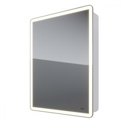 Зеркальный шкаф Dreja Point, 60х80 см, подвесной, цвет белый, зеркало с подсветкой LED/ЛЭД, инфракрасный выключатель, с 1 распашной дверцой/одностворчатый, полки