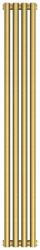 Радиатор отопления Сунержа Эстет-0 1200х180 4 секции, цвет состаренная латунь, универсальное подключение, нержавеющая сталь, трубчатый