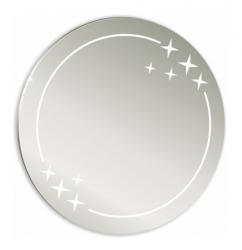 Зеркало Loranto Звезда, 58х58 см, без подсветки, круглое, с декором, для ванны, навесное/подвесное/настенное