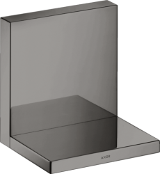 Полка Axor ShowerSolutions, короткая, размер 12х12 см, настенная, цвет полированный черный хром, латунная, прямоугольная, подвесная, для душа/ванной