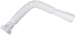 Гофрированная труба Styron „JOLLYFLEX” 5/4”- 32-40 мм, с пластмассовой накидной гайкой, полипропилен, белый, ЕСО, гофра для сифона