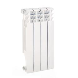 Радиатор алюминиевый Lammin Eco  AL500-100- 4 (4 секции), боковое подключение, настенный, белый