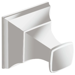 Крючок одинарный Art&Max Zoe, настенный, форма прямоугольная, латунь, для полотенец в ванную/туалет/душевую кабину, цвет белый, на стену