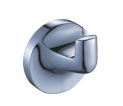 Крючок одинарный Ekko настенный, металлический, форма округлая, для полотенец/халатов в ванную/туалет/душевую кабину, цвет хром