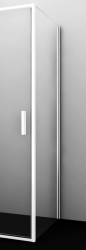 Боковая панель/душевая перегородка WasserKRAFT Neime, 100х200 см, прозрачное стекло/профиль белый, правая/левая, плоская (панель), из закаленного стекла, (ограждение без поддона)