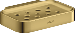 Мыльница Axor Universal Circular Access настенная, цвет: полированное золото, металлическая, прямоугольная, для душа/мыла, в ванную комнату