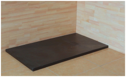 Душевой поддон RGW Stone Tray ST-G, 90х100х2,5 см, прямоугольный, из искусственного камня, низкий, цвет: графит, с антискользящим рельефным покрытием, без бортика