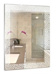 Зеркало Loranto Каир, 53,5х74 см, без подсветки, прямоугольное, с декором (пескоструйный рисунок), для ванны, навесное/подвесное/настенное